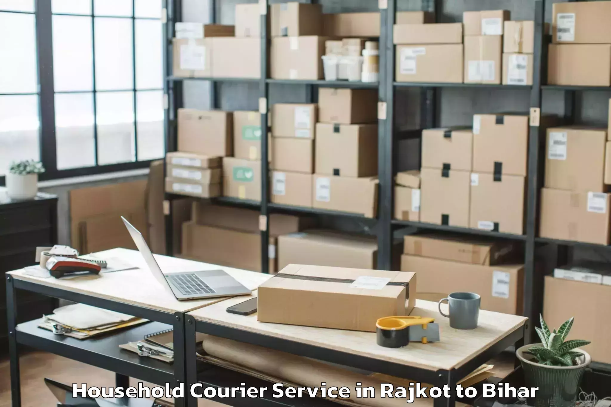 Book Rajkot to Raxaul Household Courier Online